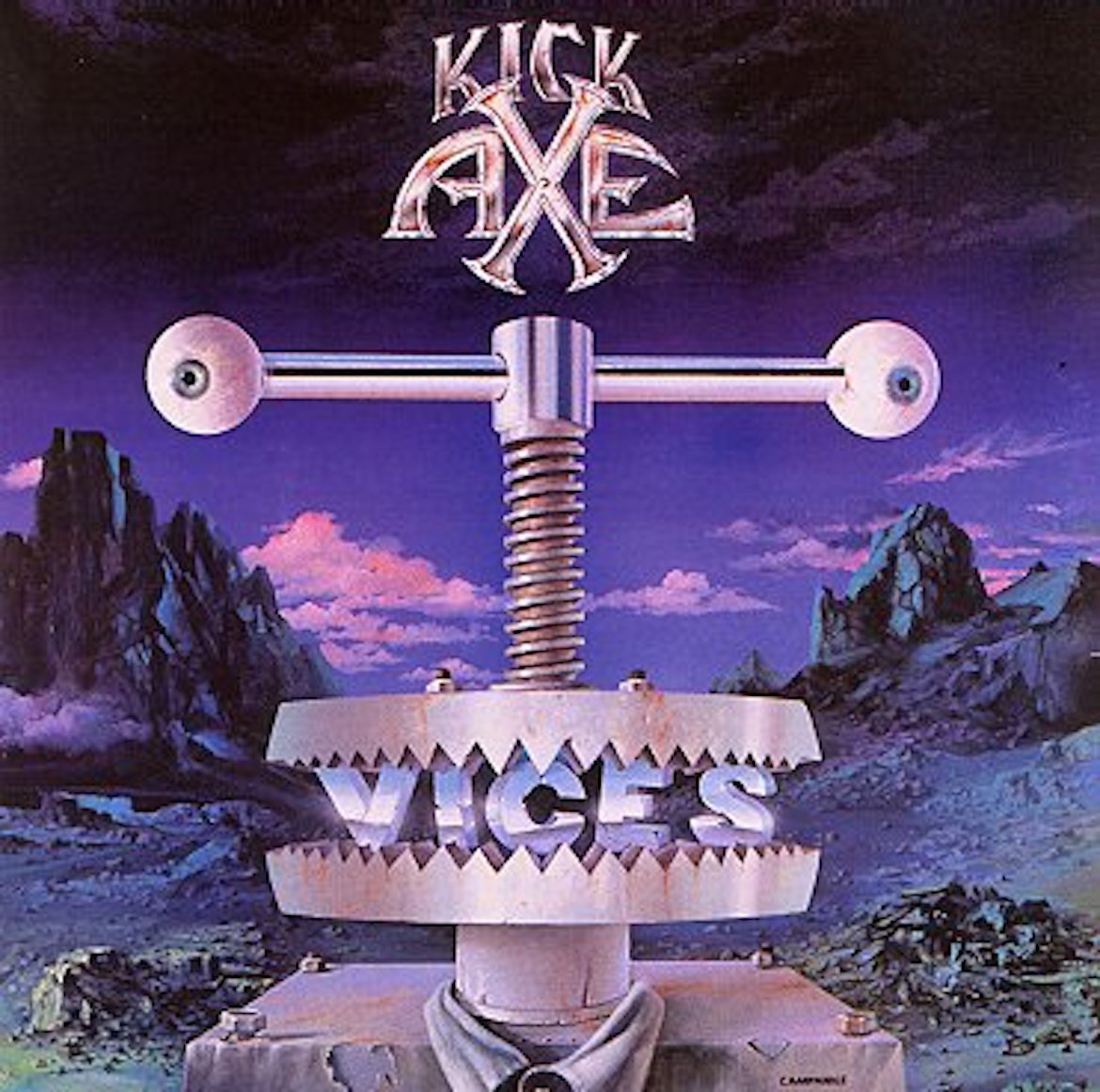 Vices album cover from Kick Axe